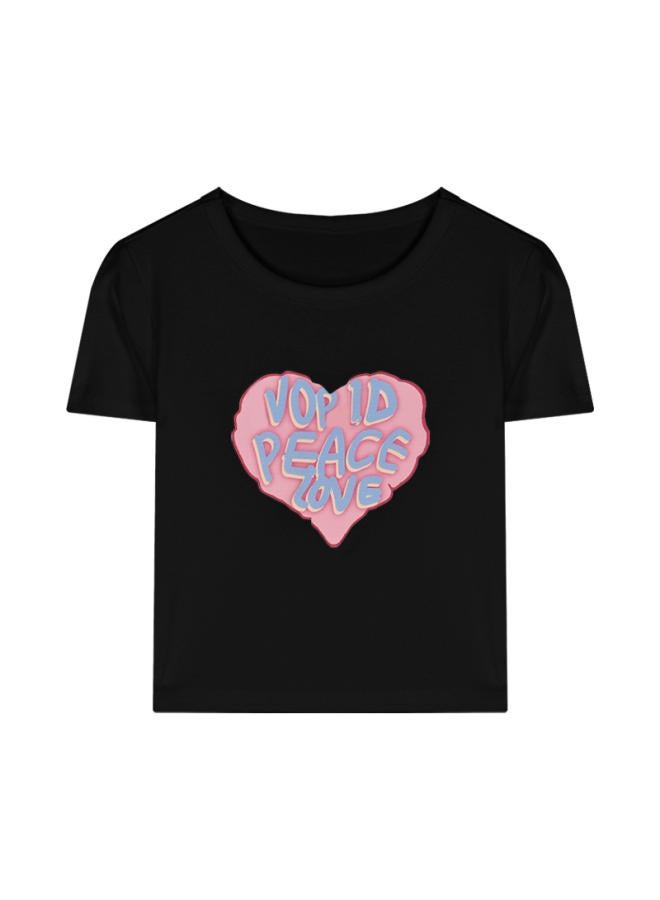 VUELO Short-sleeved T-shirt For Women Summer New Trendy Sweet Hot Girl Printed Design Short Slim Fit Student Top 