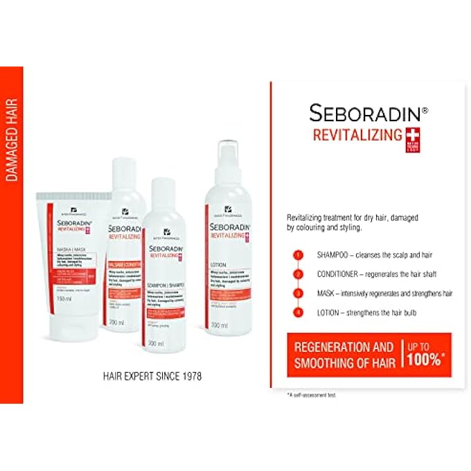Seboradin REVITALIZING SHAMPOO, MAN AND WOMAN, NATURAL EXTRACTS, FOR DAMAGED HAIR WITH GINSENG, 200 ML - Image 2
