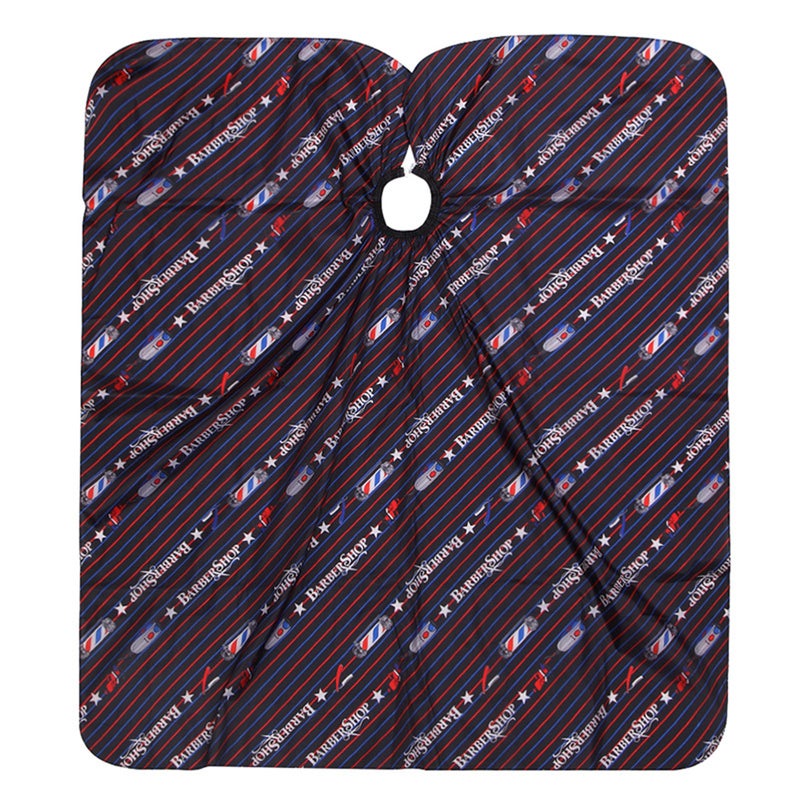 1pc Black Blue Red Stripe Dye Hair Cape Waterproof Nylon Apron Shawl Hairdressing Supplies for Hair Styling Cutting Use - Image 1