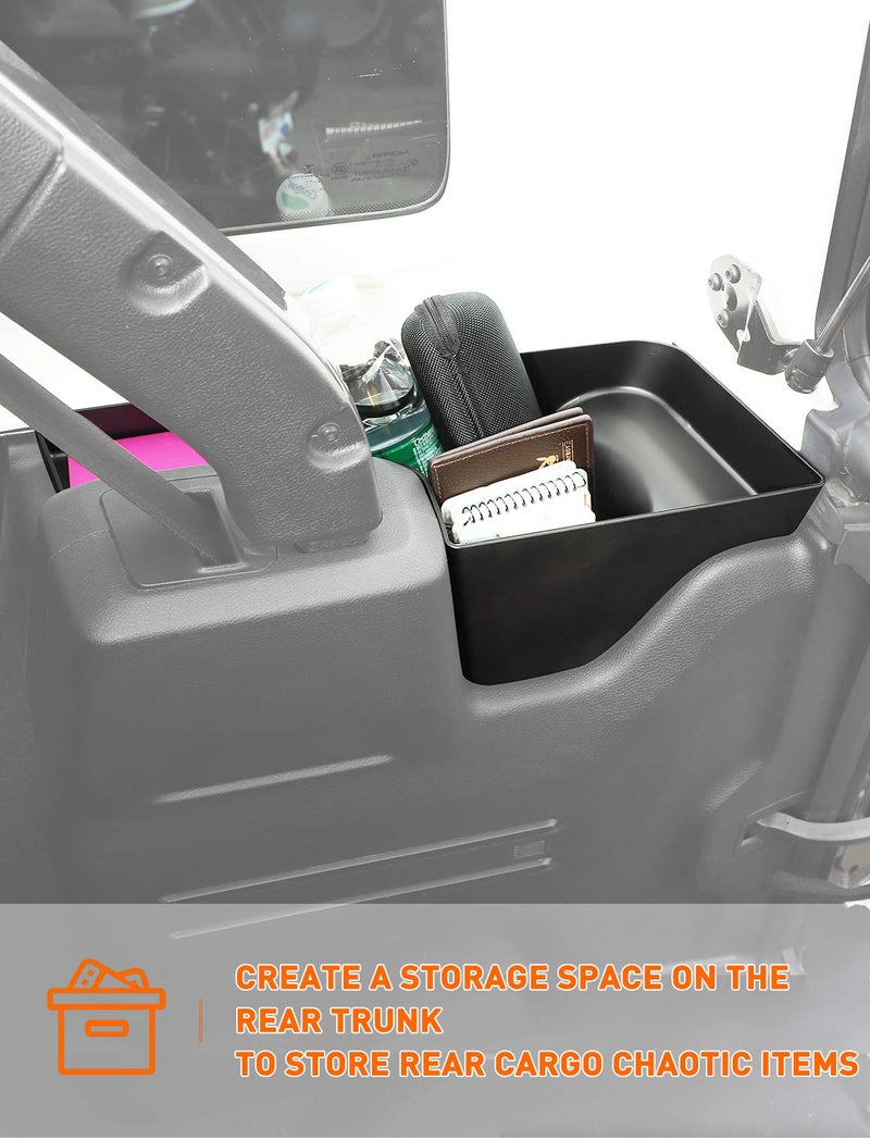Savadicar RBR Wheel Well Storage Bin Rear Trunk Organizer for 2018-2023 Jeep Wrangler JL JLU 4-Door, Interior Accessories, Right Side, Black - Image 3