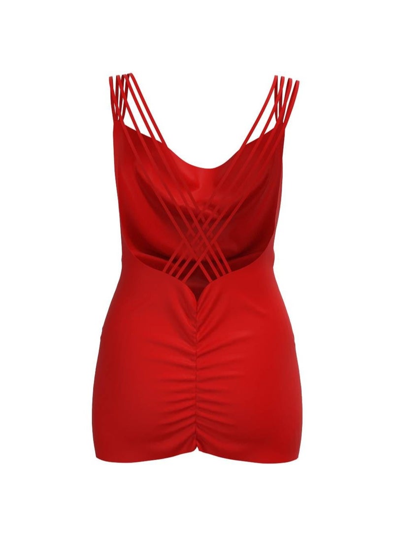 Hanady Women's lingerie, one size, up to 80 kg, red - Image 3