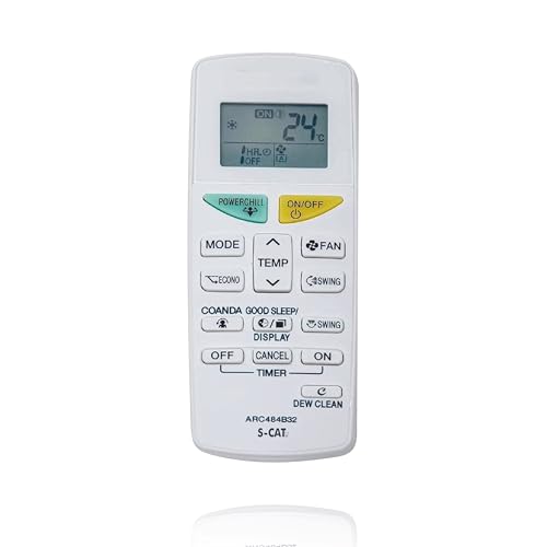 S-CAT Compatible Daikin AC Remote Control ARC484B32 with Dew Clean Function for Split & Window Air Conditioner | Replacement Remote for FTKM60U MTKM50U MTKM35U FTKM35U Models | Model 132L - Image 1