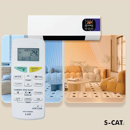 S-CAT Compatible Daikin AC Remote Control ARC484B32 with Dew Clean Function for Split & Window Air Conditioner | Replacement Remote for FTKM60U MTKM50U MTKM35U FTKM35U Models | Model 132L - Image 4