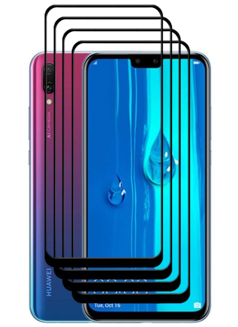 ACLIX 4 Pieces Antistatic ESD Dustproof Premium Quality High Definition Tempered Glass Screen Protector Designed For Huawei Y9 (2019) - Image 1