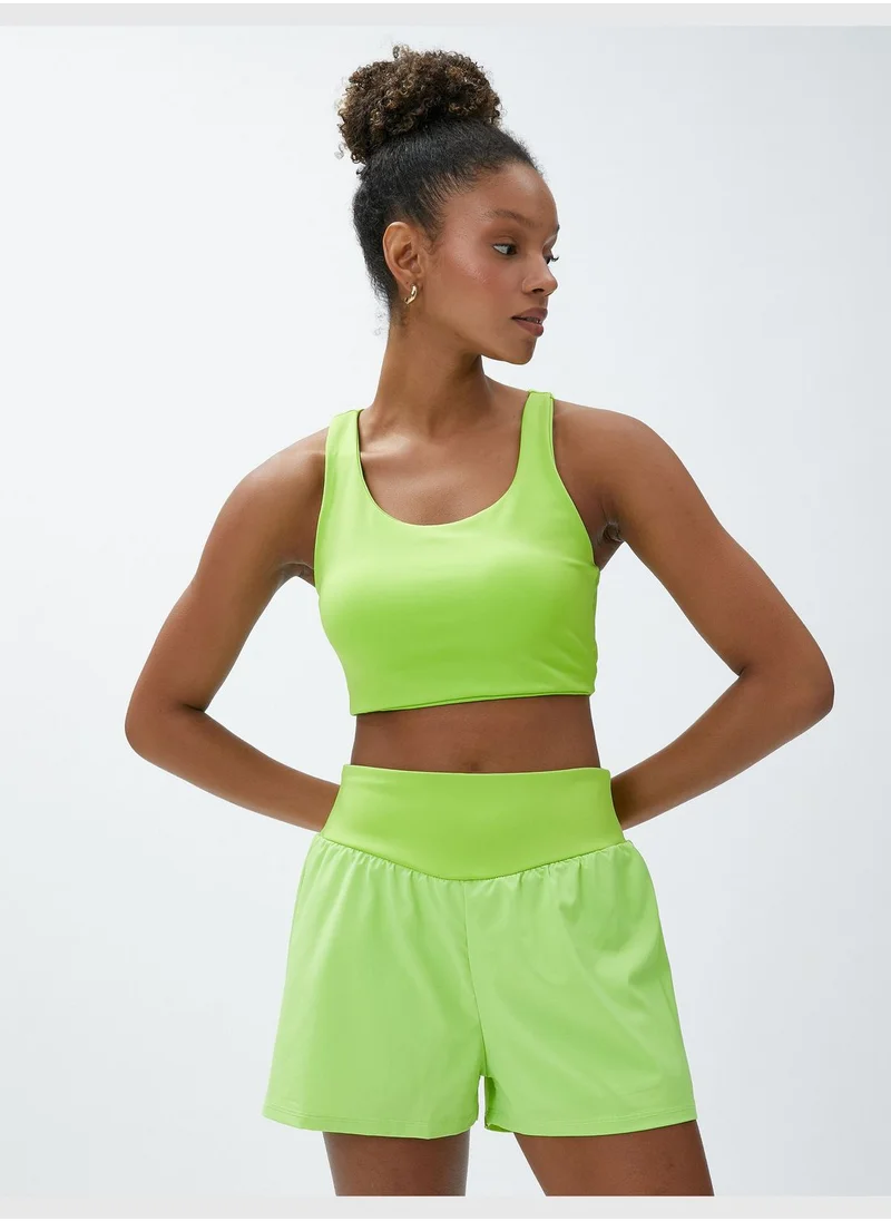 كوتون Non Wired Padded Cut Out Sport Bra