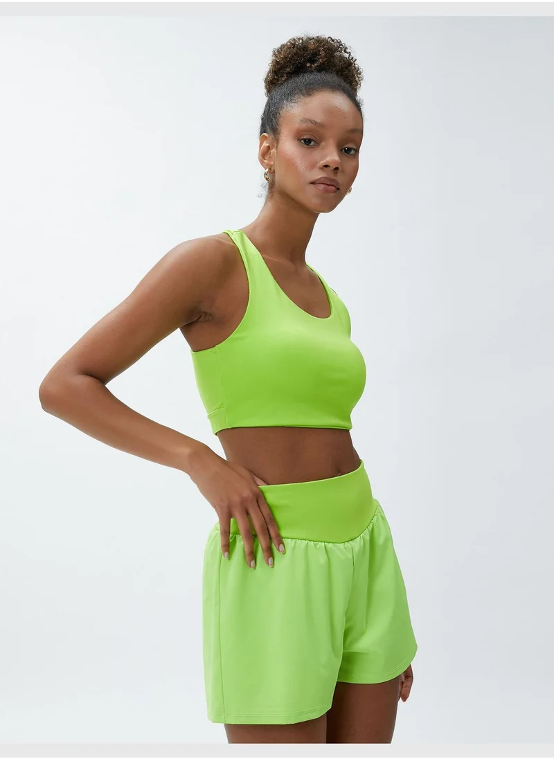 KOTON Non Wired Padded Cut Out Sport Bra