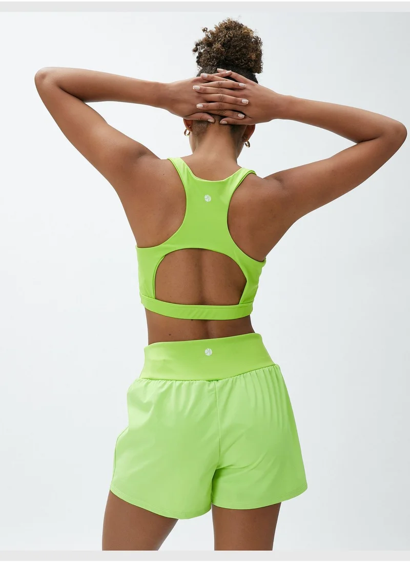 KOTON Non Wired Padded Cut Out Sport Bra