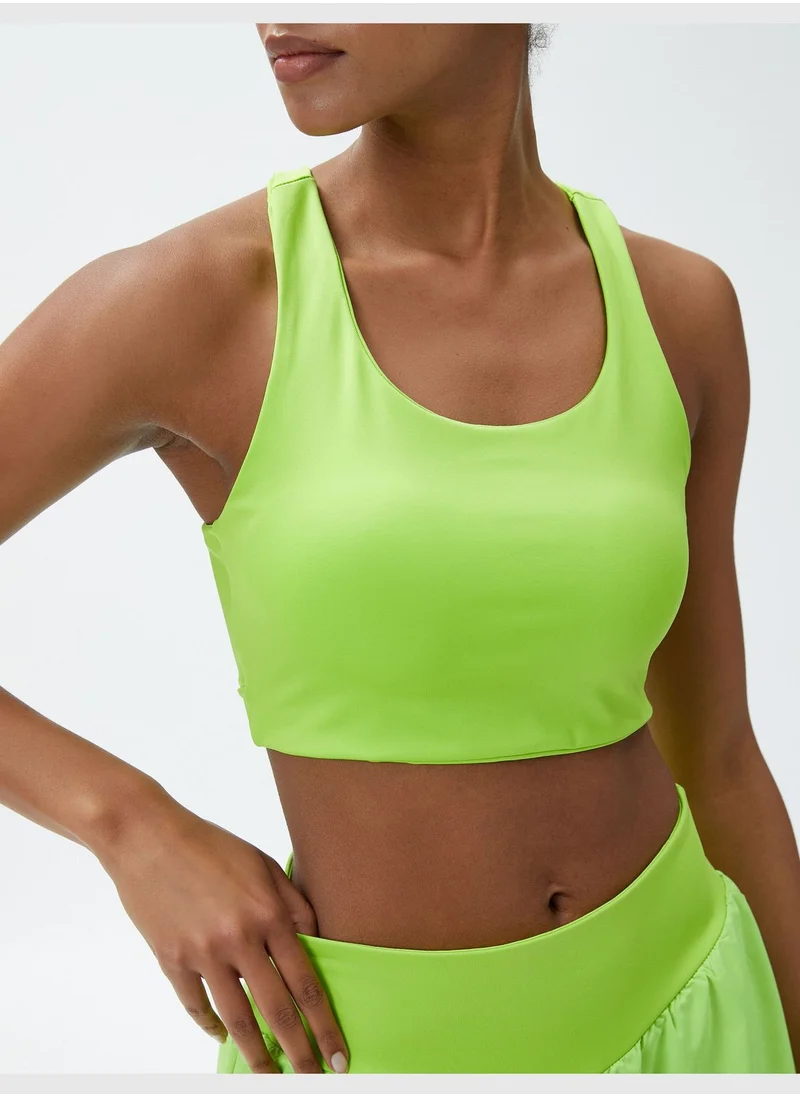 KOTON Non Wired Padded Cut Out Sport Bra