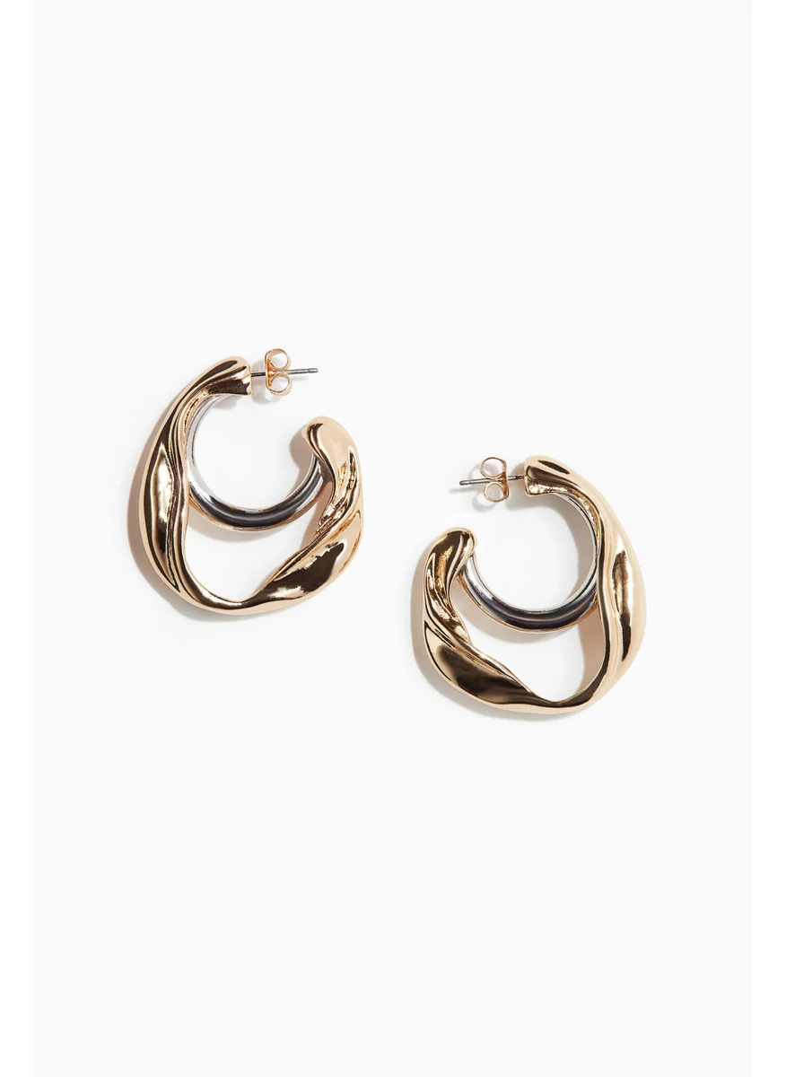 H&M Two-Toned Hoop Earrings