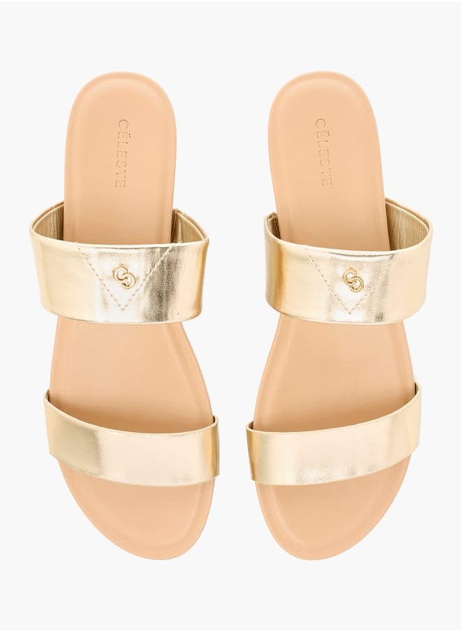Celeste - Women's Solid Slip-On Sandals - Image 1