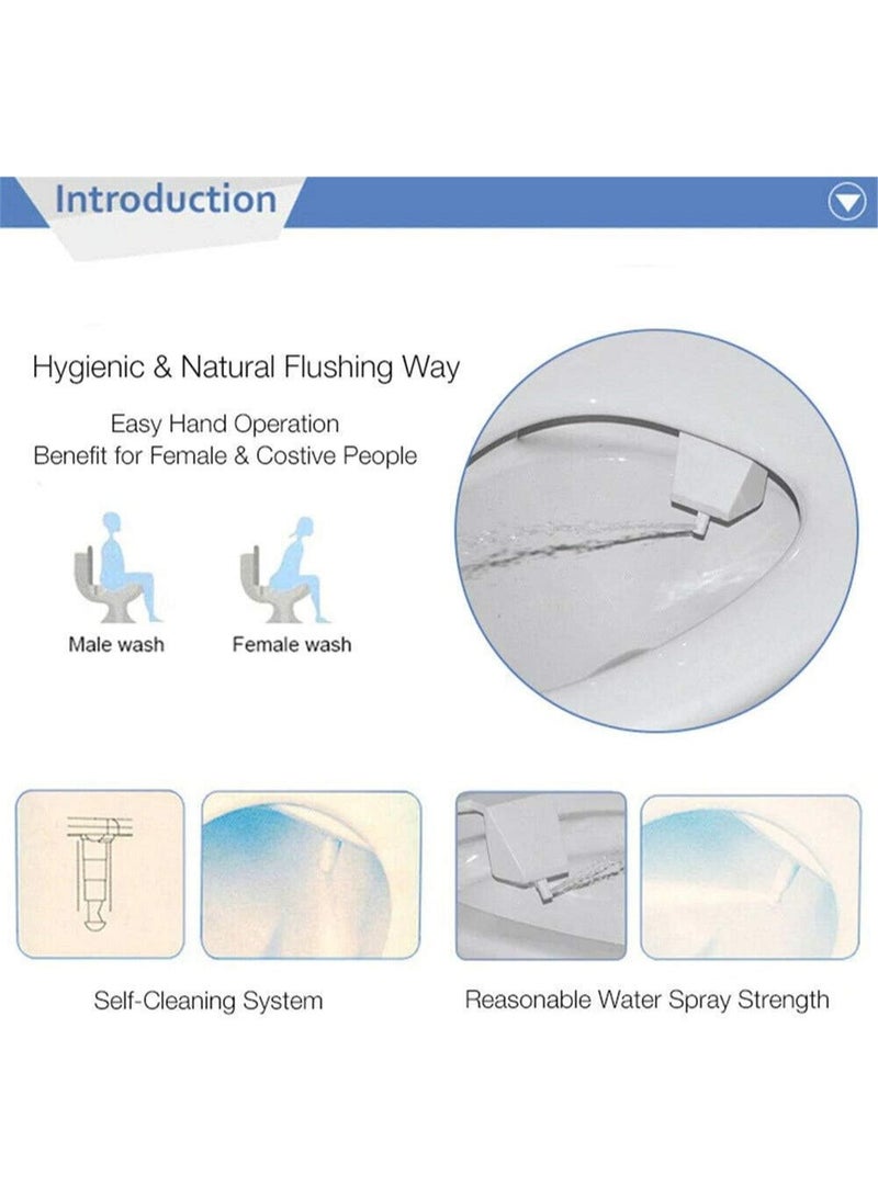 FDTY بيدت رذاذ المياه العذبة غير الكهربائية الميكانيكية التنظيف الذاتي بيدت مرفق مقعد المرحاض - Image 3