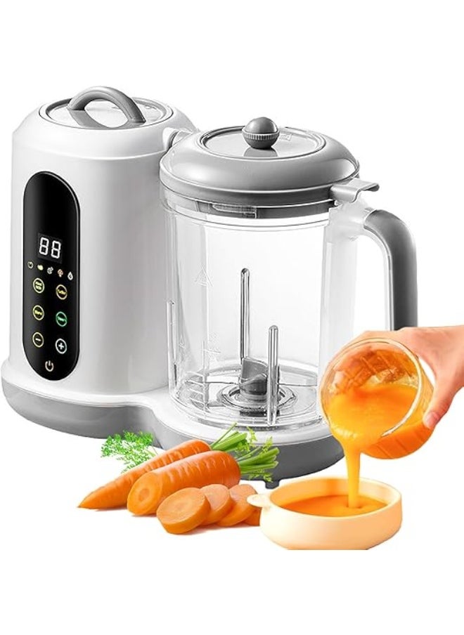 DUNISO Baby Food Maker, Multifunction Processor, timed,Smart ControlSteam Pot, fully Auto Cooking & Grinding, Baby Food Warmer Mills Machine with Self Cleans Touch Screen Control LCDwith Self Cleans Touch Screen Control LCD Display  - Image 1