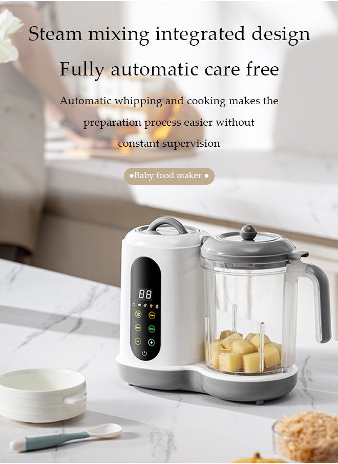 DUNISO Baby Food Maker, Multifunction Processor, timed,Smart ControlSteam Pot, fully Auto Cooking & Grinding, Baby Food Warmer Mills Machine with Self Cleans Touch Screen Control LCDwith Self Cleans Touch Screen Control LCD Display  - Image 5