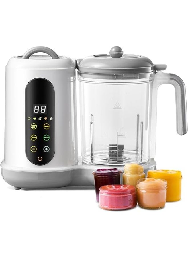 Baby Food Maker, Multifunction Processor, timed,Smart ControlSteam Pot, fully Auto Cooking & Grinding, Baby Food Warmer Mills Machine with Self Cleans Touch Screen Control LCDwith Self Cleans Touch Screen Control LCD Display