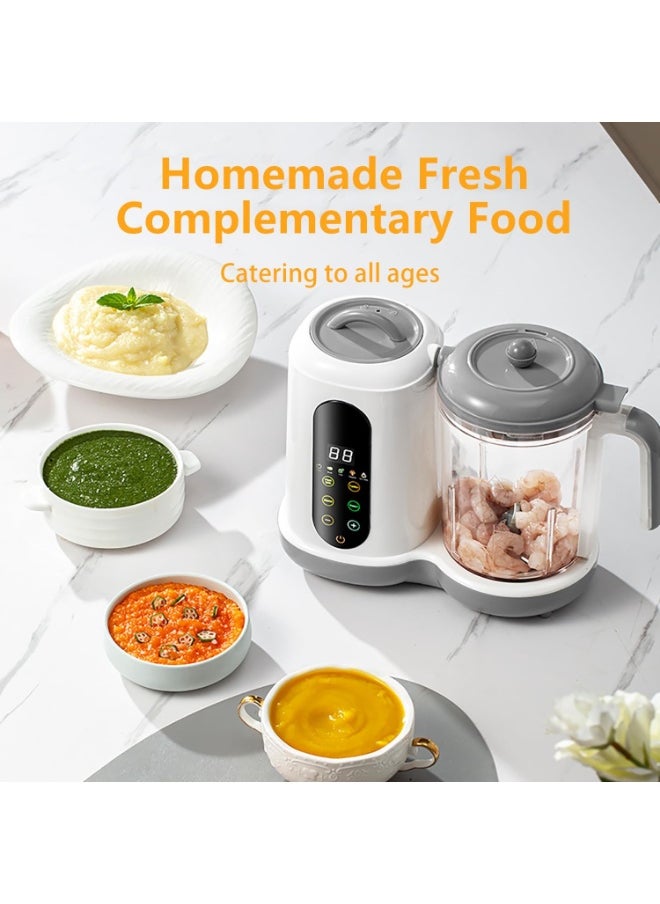 Baby Food Maker, Multifunction Processor, timed,Smart ControlSteam Pot, fully Auto Cooking & Grinding, Baby Food Warmer Mills Machine with Self Cleans Touch Screen Control LCDwith Self Cleans Touch Screen Control LCD Display