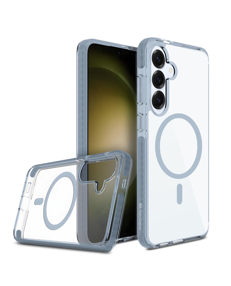 DailyObjects Grey Stride Clear Case Cover Compatible with Samsung Galaxy S25 Plus | Wireless Charging Slim Back Cover | 2 Layer Edge Protection & Shockproof - Image 3