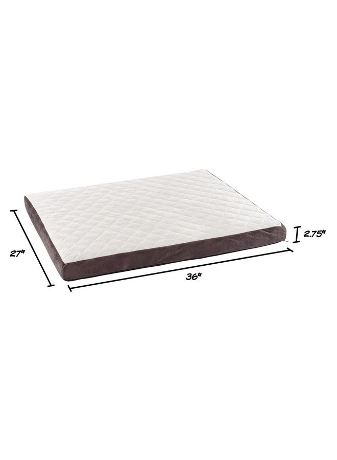 PETMAKER Dog Bed - Charcoal Infused Foam Pet Bed with Plush Cover - Egg-Crate Style Floor Mat with Nonslip Base for Dogs up to 65lbs by PETMAKER (Brown) - Image 2