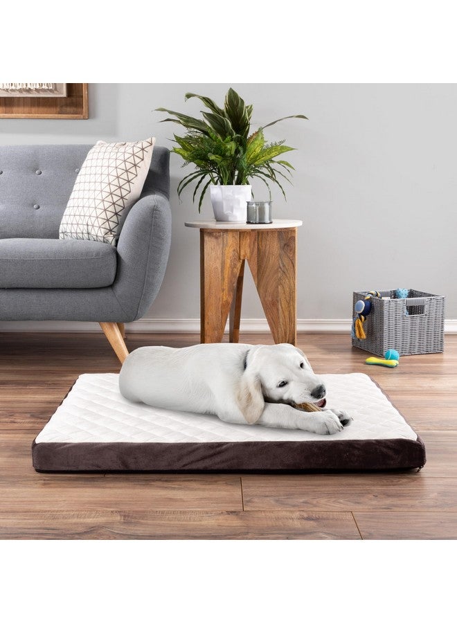 PETMAKER Dog Bed - Charcoal Infused Foam Pet Bed with Plush Cover - Egg-Crate Style Floor Mat with Nonslip Base for Dogs up to 65lbs by PETMAKER (Brown) - Image 5