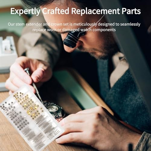 DAUERHAFT 1 Box Watch Stem Extender, High Hardness Watch Repairing Replacement Tool Kit, Watch Crowns, Watch Crowns Parts, for Watch Repairing Replacement - Image 3