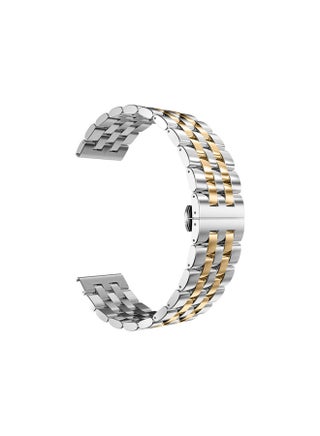 For Meidu Five Beads Stainless Steel Strap Solid Universal Smart Watch Chain For HuaweiFor SamsungFor AppleAmazon-Color:MD-Silver Gold-Smart Five Beads-Specifications:Universal Flat Head Size 20mm - pzsku/ZB7A0F1E0E156039CA00EZ/45/1746115670/c37828c0-0f78-467d-9da3-348c29a390d8