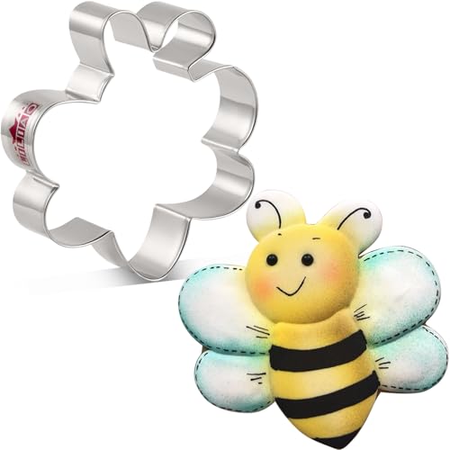 LILIAO Animal Bee Cookie Cutter, 3.8", Stainless Steel - Image 1