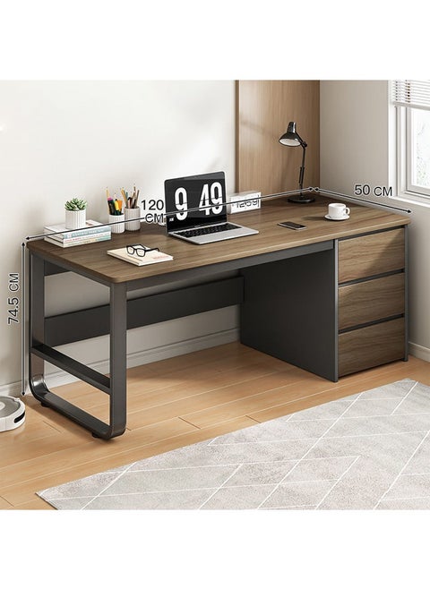 Multifunctional Computer Table And Office Desk With 3 Drawers 120 cm