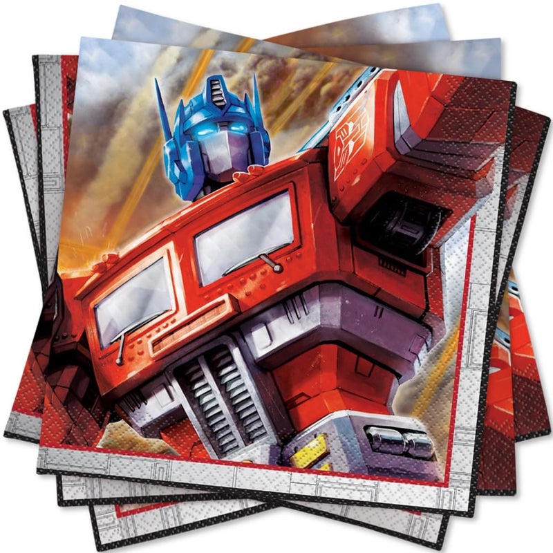 Unique Transformers Luncheon Paper Napkins - 6.5" x 6.5", 16 Pcs - Image 1