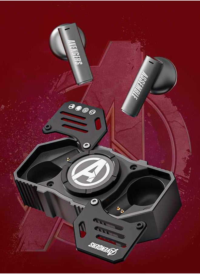 AVENGERS - Avengers KMV-02 Wireless Bluetooth Earbuds Gaming Headphones Long Battery Life Headset Low Latency HIFI Stereo Sound with Music Noise Cancellation Calls Black - Image 1