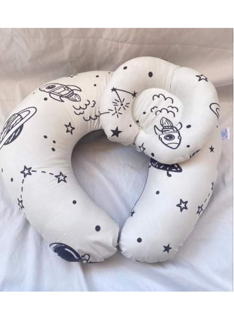 Breastfeeding pillow for newborns, natural position, machine washable, supports the baby and is comfortable for the mother’s position and a sleeping pillow (multiple shapes and colors)  - Image 4