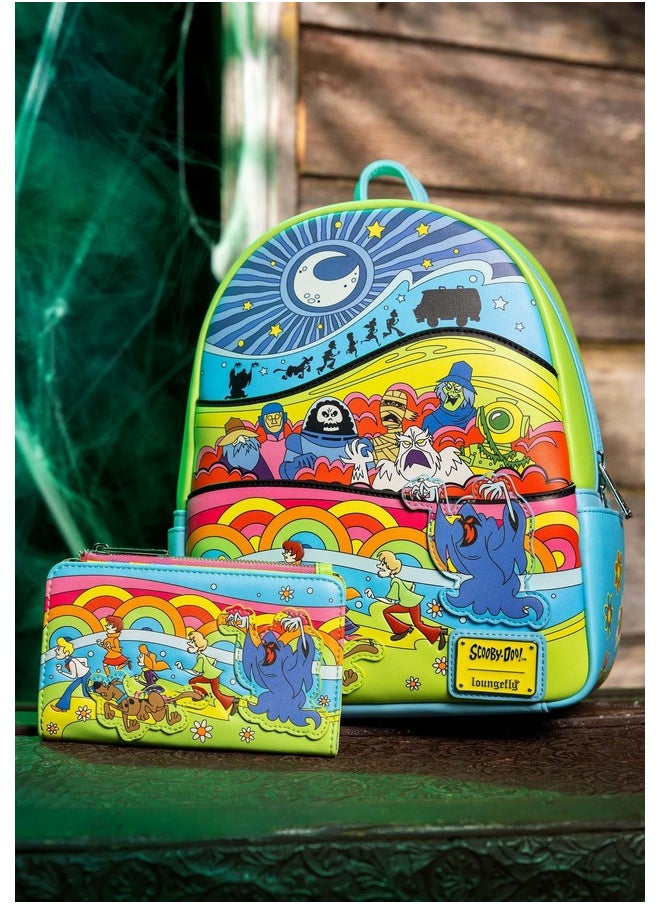 Loungefly - Scoobydoo Psychedelic Monster Chase Glow Gitd Flap Wallet - Image 1