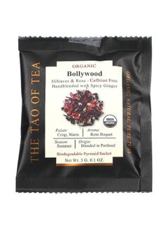The Tao of Tea The Tao of Tea, Hibiscus & Rose Tea, Organic Bollywood, Caffeine Free, 15 Pyramid Sachets, 1.58 oz (45 g)  - Image 3