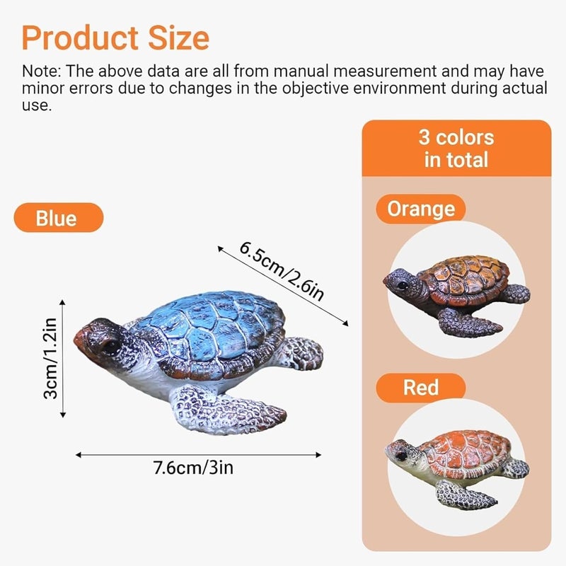 3-Piece Sea Turtle Set for Enhancing Aquarium and Reptile Tank Scenes - Image 3