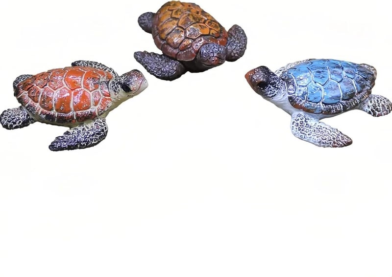 3-Piece Sea Turtle Set for Enhancing Aquarium and Reptile Tank Scenes - Image 1