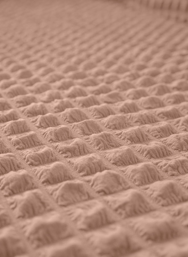 ايست من نون غطاء أريكة 3D قابل للتمدد، قماش ناعم - رائع لحماية الأثاث - 3 مقاعد (200-270 سم) - لون كاكي - Image 4