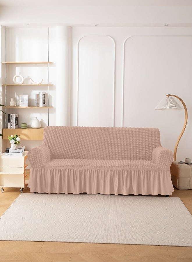 ايست من نون غطاء أريكة 3D قابل للتمدد، قماش ناعم - رائع لحماية الأثاث - 3 مقاعد (200-270 سم) - لون كاكي - Image 1