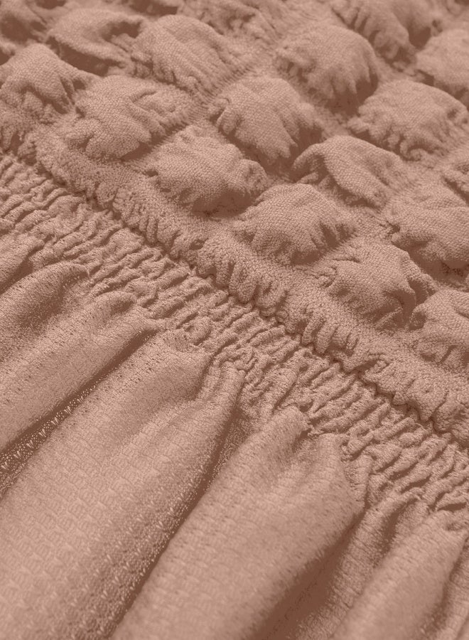 ايست من نون غطاء أريكة 3D قابل للتمدد، قماش ناعم - رائع لحماية الأثاث - 3 مقاعد (200-270 سم) - لون كاكي - Image 5