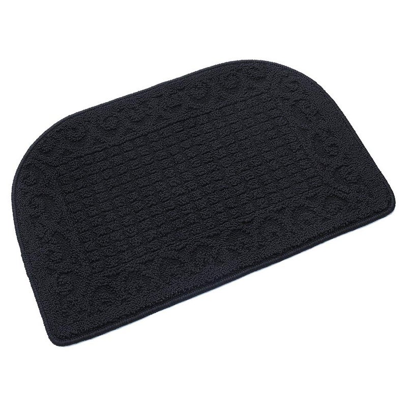 COSY HOMEER COSY HOMEER 27X18 Inch Anti Fatigue Kitchen Rug Mats are Made of 100 Polypropylene Half Round Rug Cushion Specialized in Anti Slippery and Machine Washable Black 1 pc