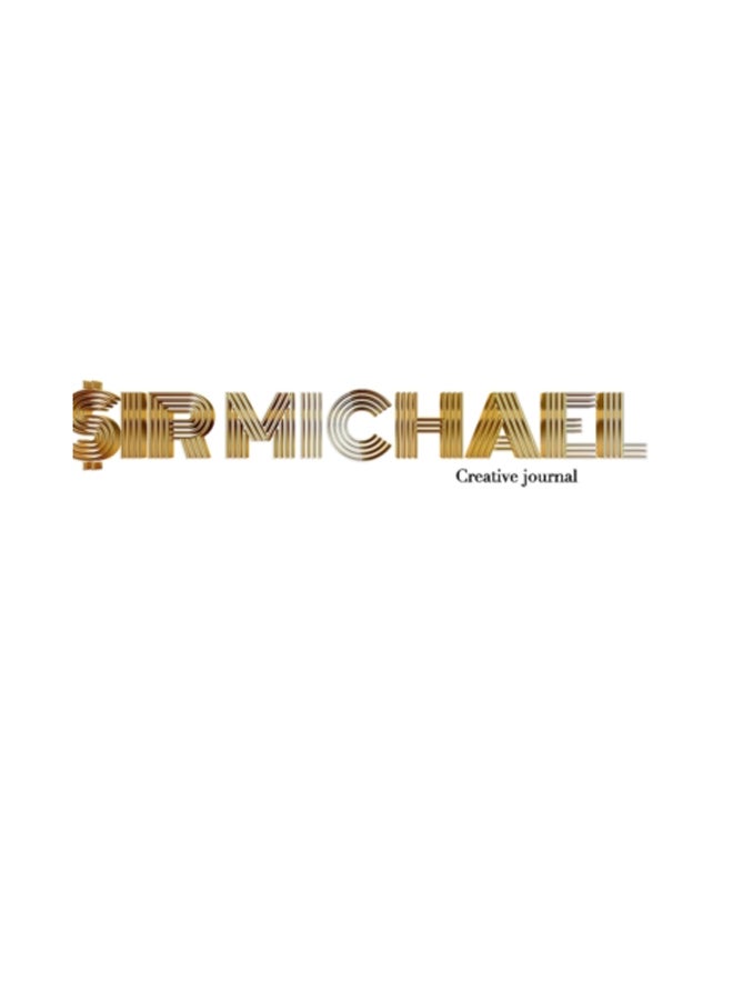 Gold graphic sir Michael branded Blank page Creative Note journal : Gold graphic sir Michael branded Blank Creative Note journal 