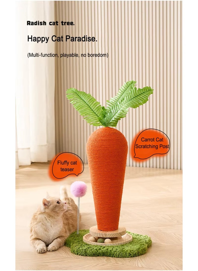 A.M Cat Scratching Post Scratch Post Cute Vertical Scratcher for Cat and Kittens - Image 3