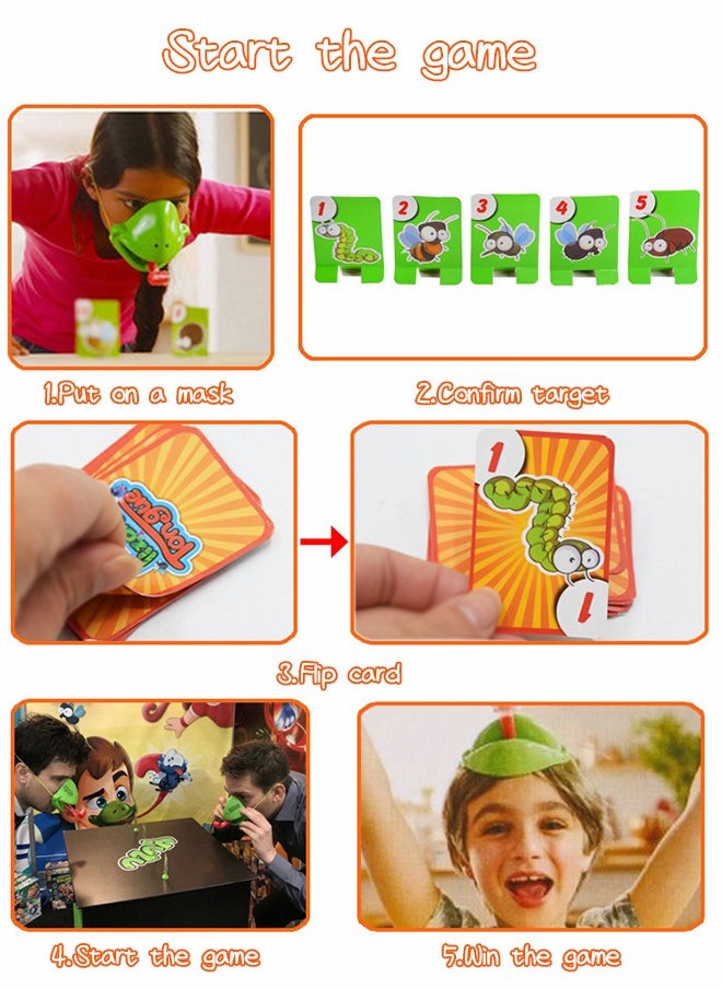 GROIC - TIC TAC Tongue Game,Catch Bugs Game, Be Quick to Lick The Bugs, Board Game,Chameleon Game, Family Games, Memory Game, Fun Games, Toys for Girls, Toys for Boys, Party Games - Image 1