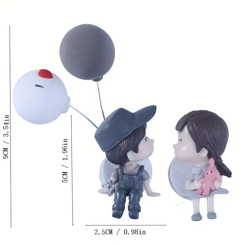 iDream Cute Car Air Fresheners Vent Clip - Lovely Couple Clip Aroma Diffuser Decor - Adorable Car Interior Accessories - Car Decoration for Fresh Scents - Fun & Stylish Gift - Image 3