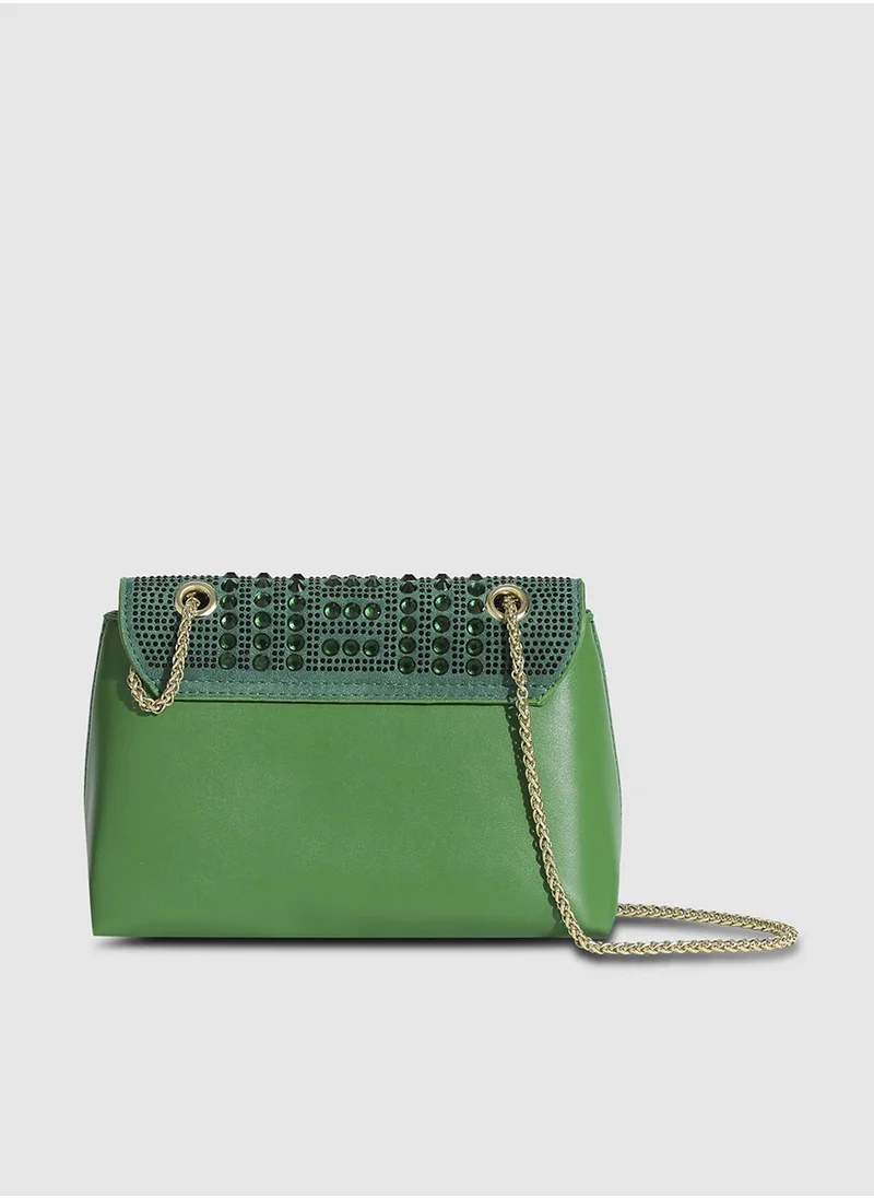 صوص هاوت All Over Studs Handbag - Forest Green