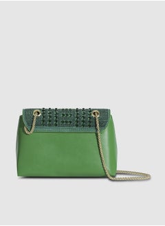 Haute Sauce All Over Studs Handbag - Forest Green  - Image 3