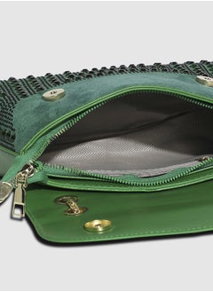 Haute Sauce All Over Studs Handbag - Forest Green  - Image 4