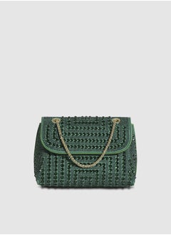 Haute Sauce All Over Studs Handbag - Forest Green  - Image 1