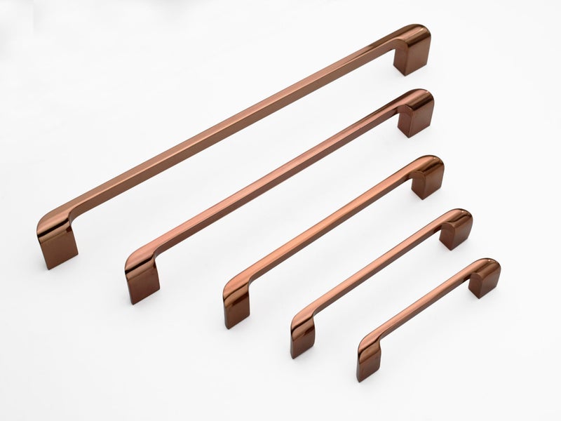 RAB Handle Zinc Kitchen and Office Drawer/Cabinet/Door/Wardrobe Furniture Handle (Code:- Handle R10, Size :-128MM, Finish :- Rose Gold, Pack of 1 PCS) - Image 4