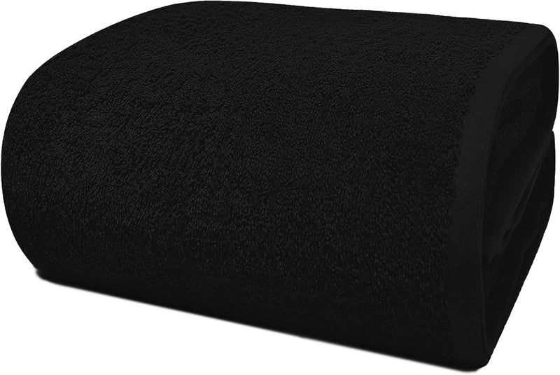 Riverside Pack of 1 Jumbo Bath Sheet 40 x 80 Inches - Extra Large Bath Towel, Super Soft & Highly Absorbent, 100% Cotton Quick Dry, Perfect to Wrap Yourself in - Black - Image 1