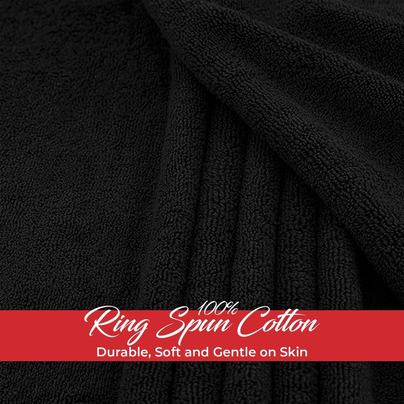 Riverside Pack of 1 Jumbo Bath Sheet 40 x 80 Inches - Extra Large Bath Towel, Super Soft & Highly Absorbent, 100% Cotton Quick Dry, Perfect to Wrap Yourself in - Black - Image 5