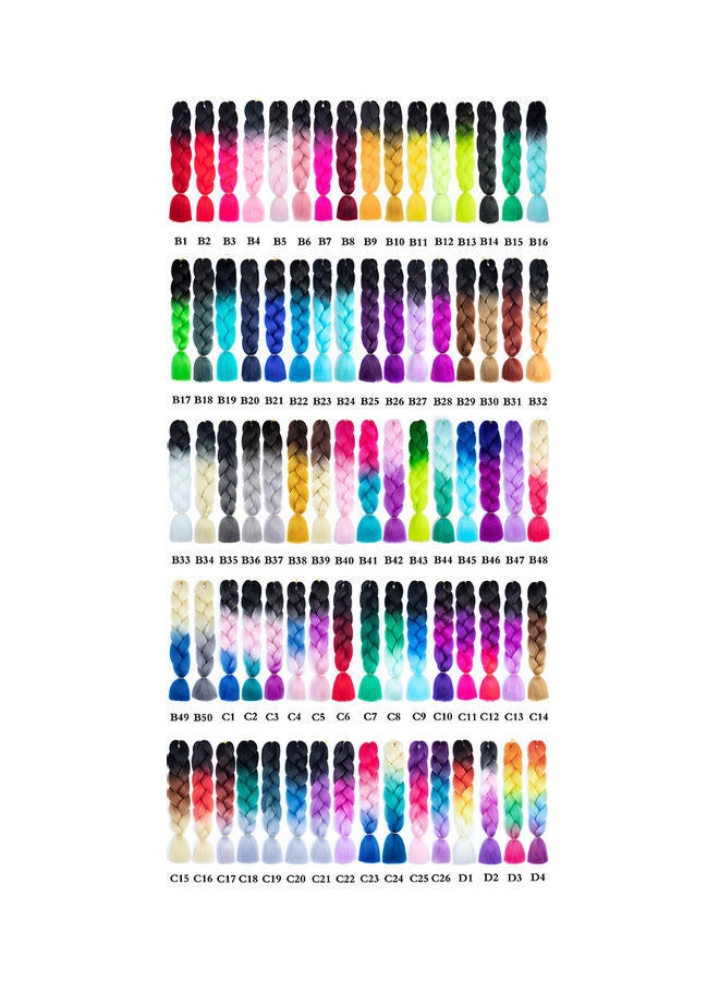 إسكدنيا وصلة شعر مستعار تنكري بلون متدرج من ألياف صناعية D3 60سم - Image 3