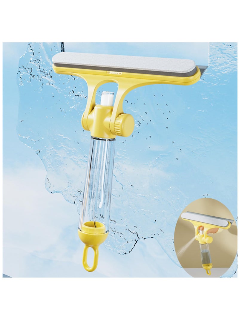Cobest Multi-Functional Shower Squeegee, Household Cleaning Tools, Mirror Wiper, Glass Window Cleaner Squeegee, Apply to Tiles, Shower Doors, Bathroom, Mirrors, and Car Windows, Glass Doors, Yellow - Image 1